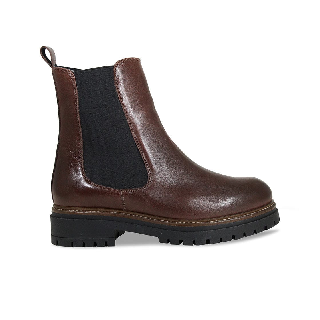 Boots Roxy: Chestnut Leather Sole Bliss USA