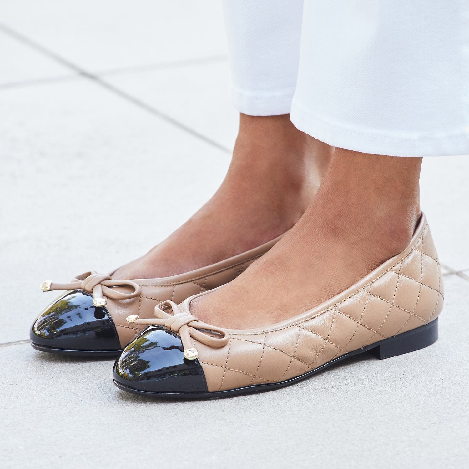 Shoes PRE ORDER - Royal: Camel Leather & Black Patent Sole Bliss USA