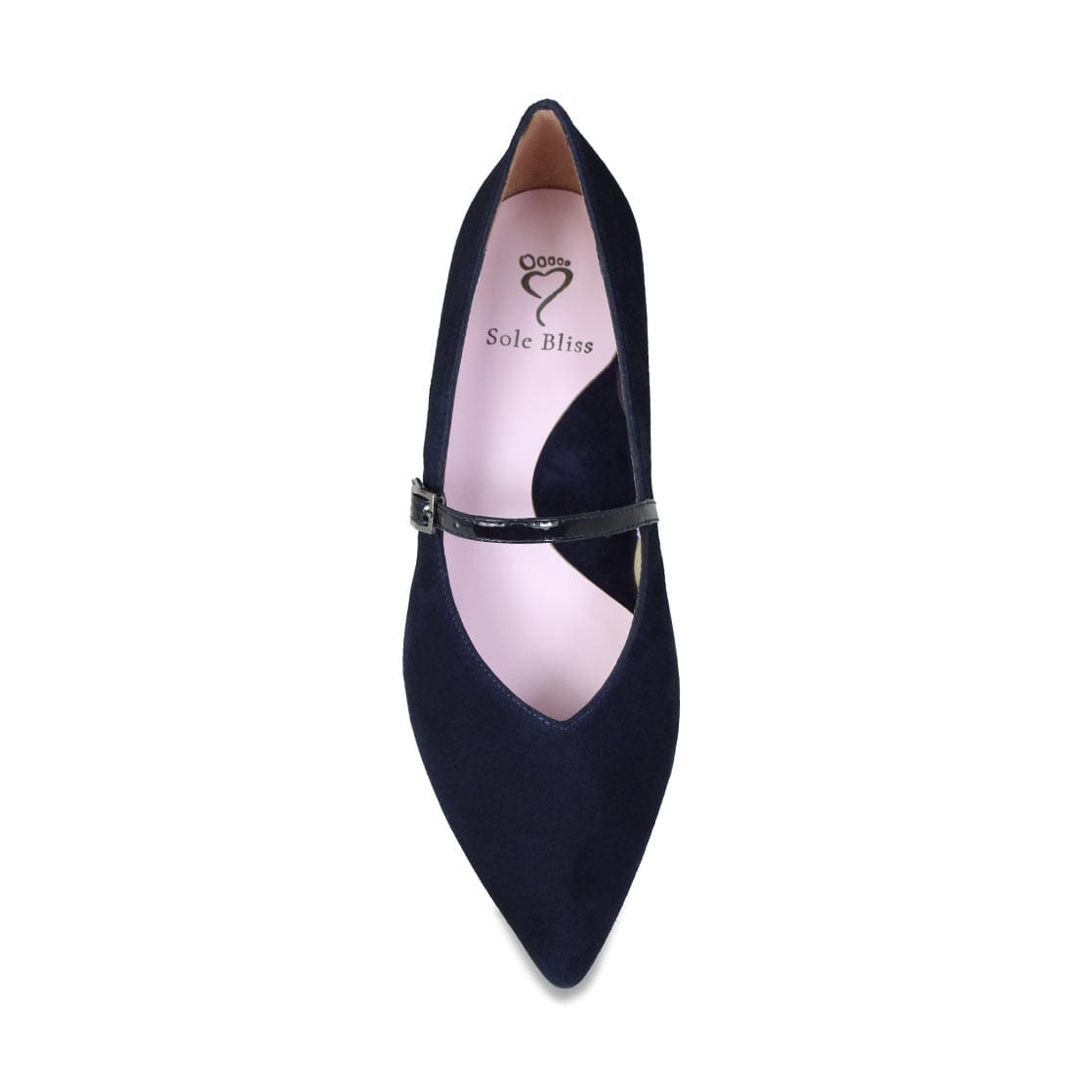 Shoes Savannah: Navy Suede & Patent Sole Bliss USA