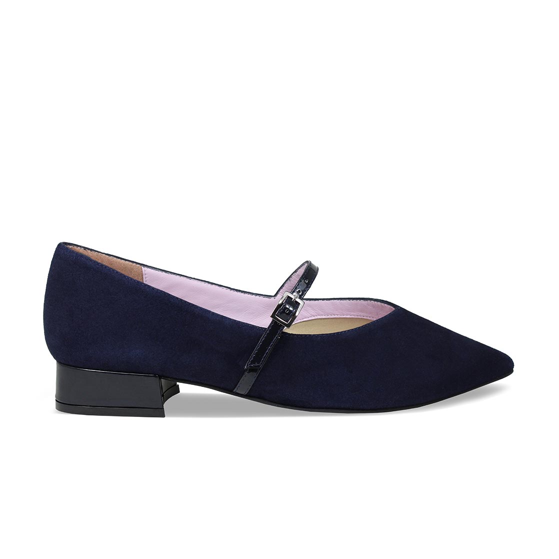 Shoes Savannah: Navy Suede & Patent Sole Bliss USA