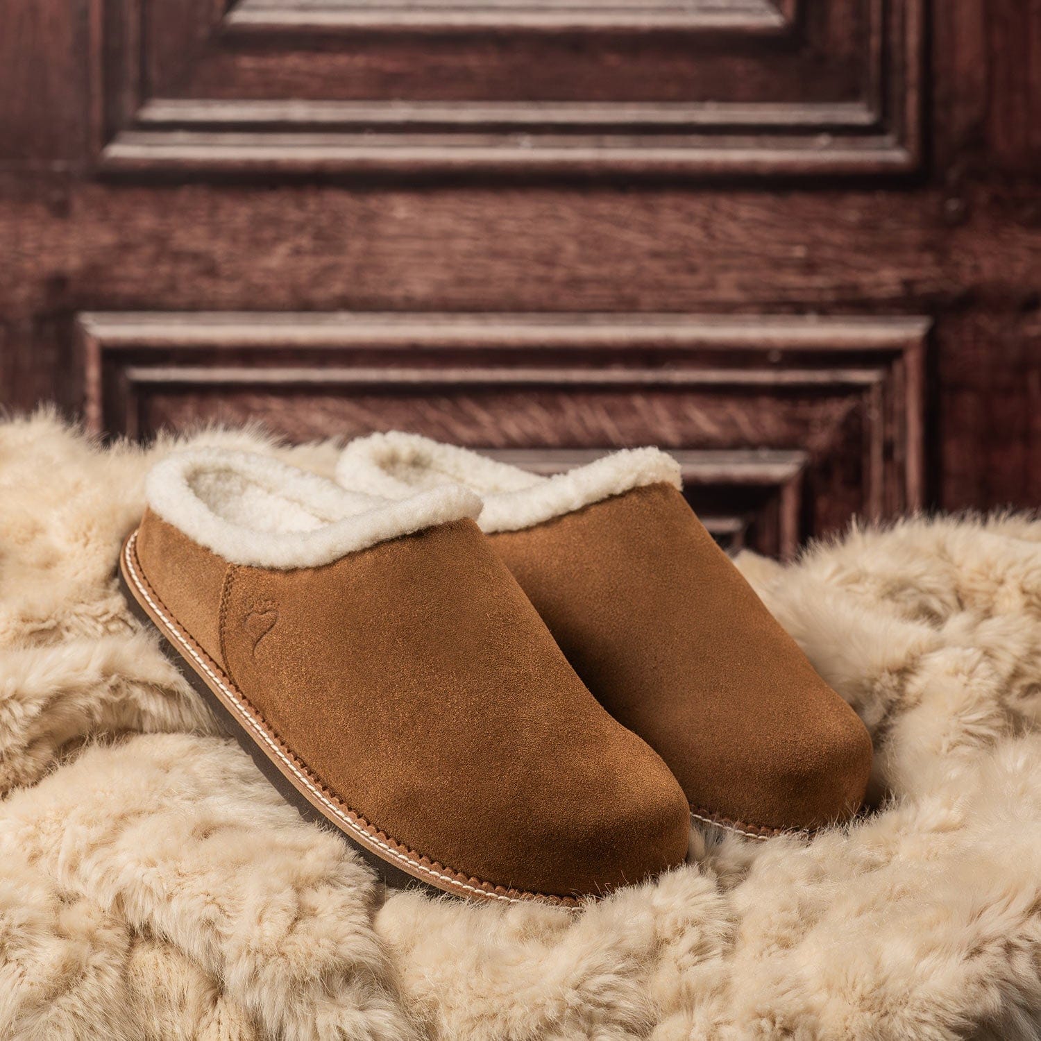 Shoes Snug: Tan Suede & Wool Sole Bliss USA