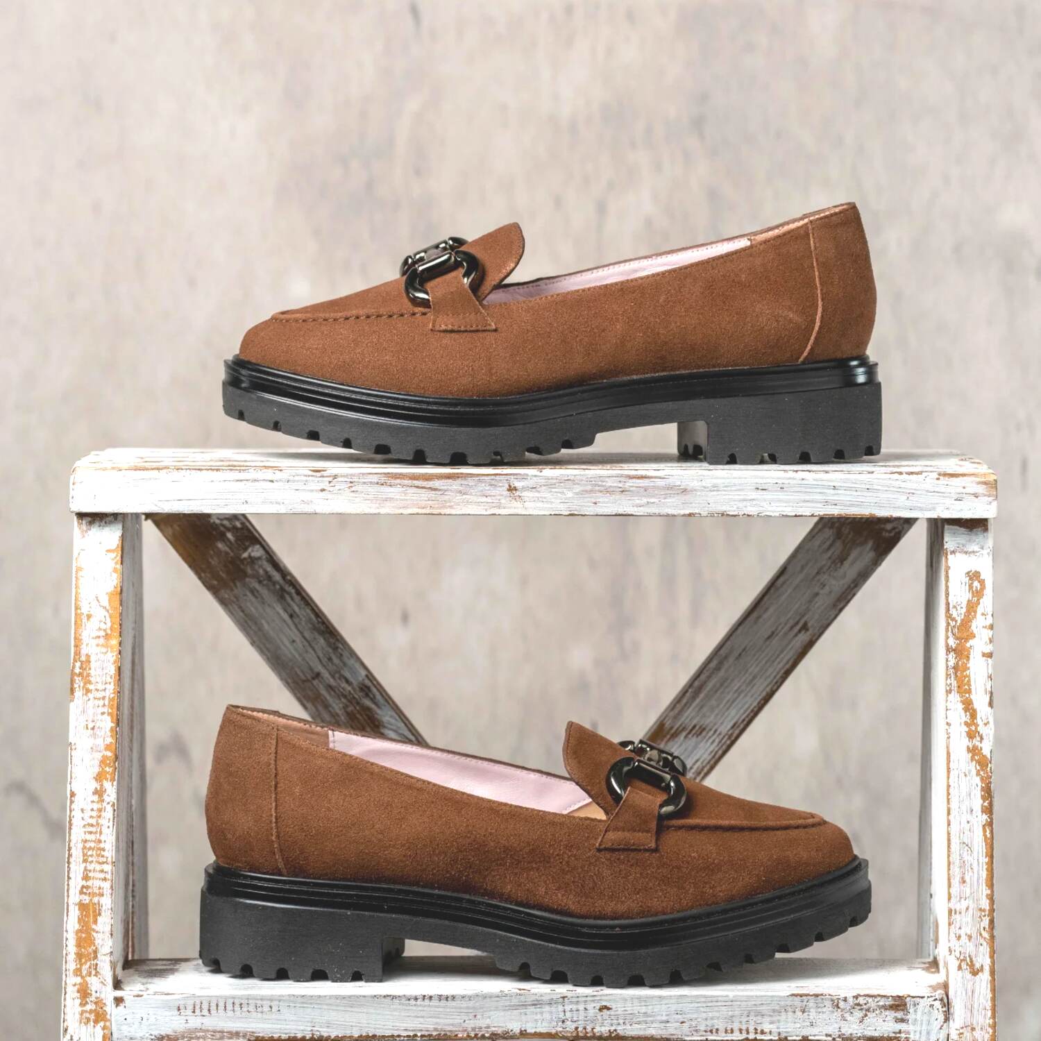 Shoes Treasure: Tobacco Suede Sole Bliss USA