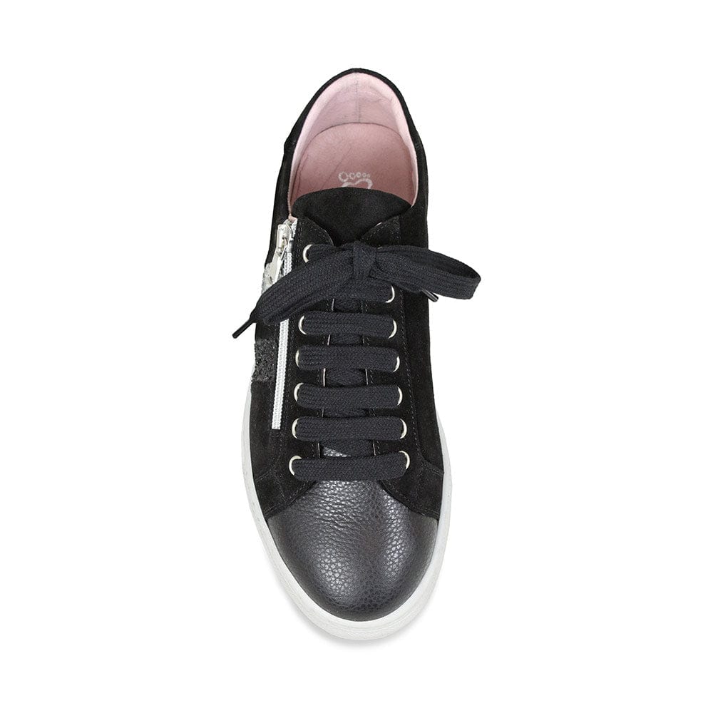Shoes Sprint: Black Leather & Suede Sole Bliss USA