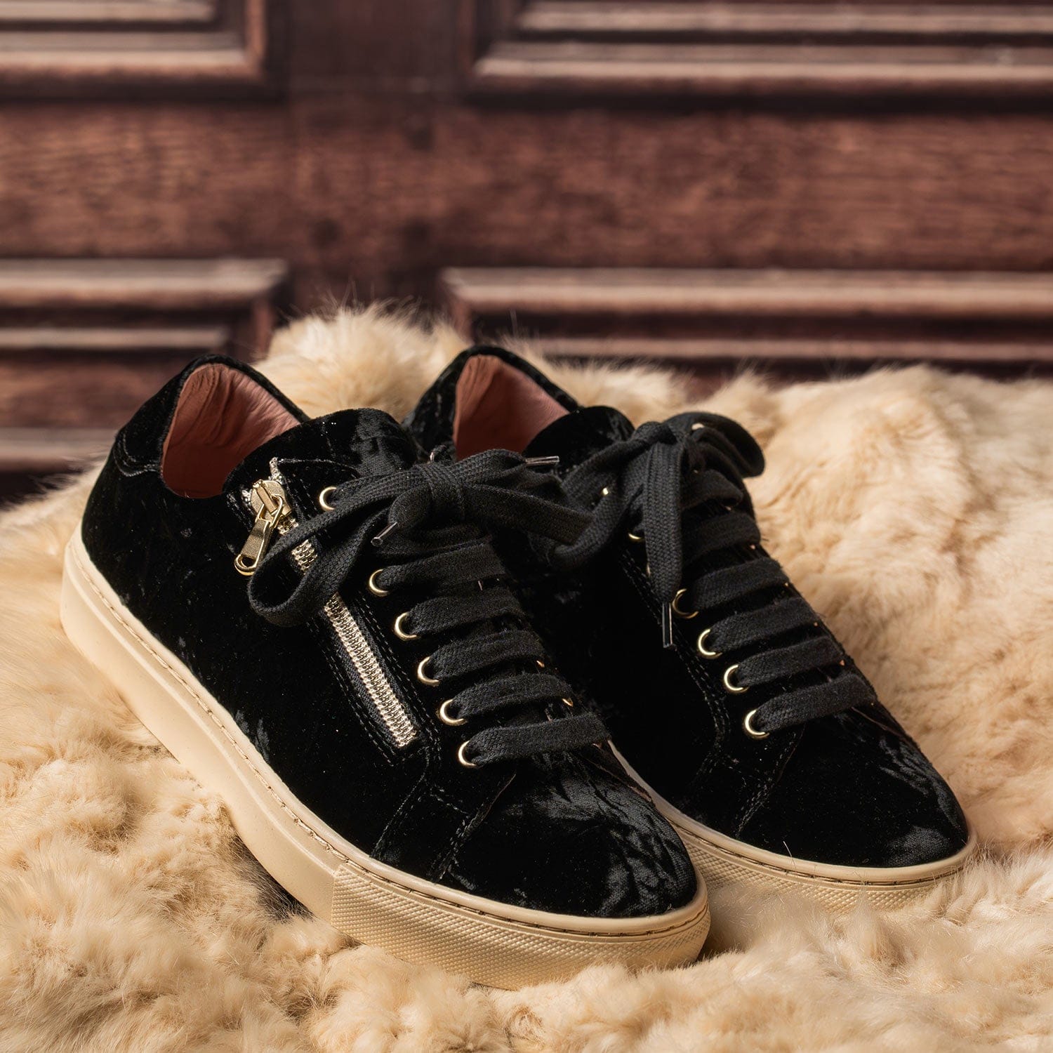 Shoes Sprint: Luxe Black Velvet Sole Bliss USA