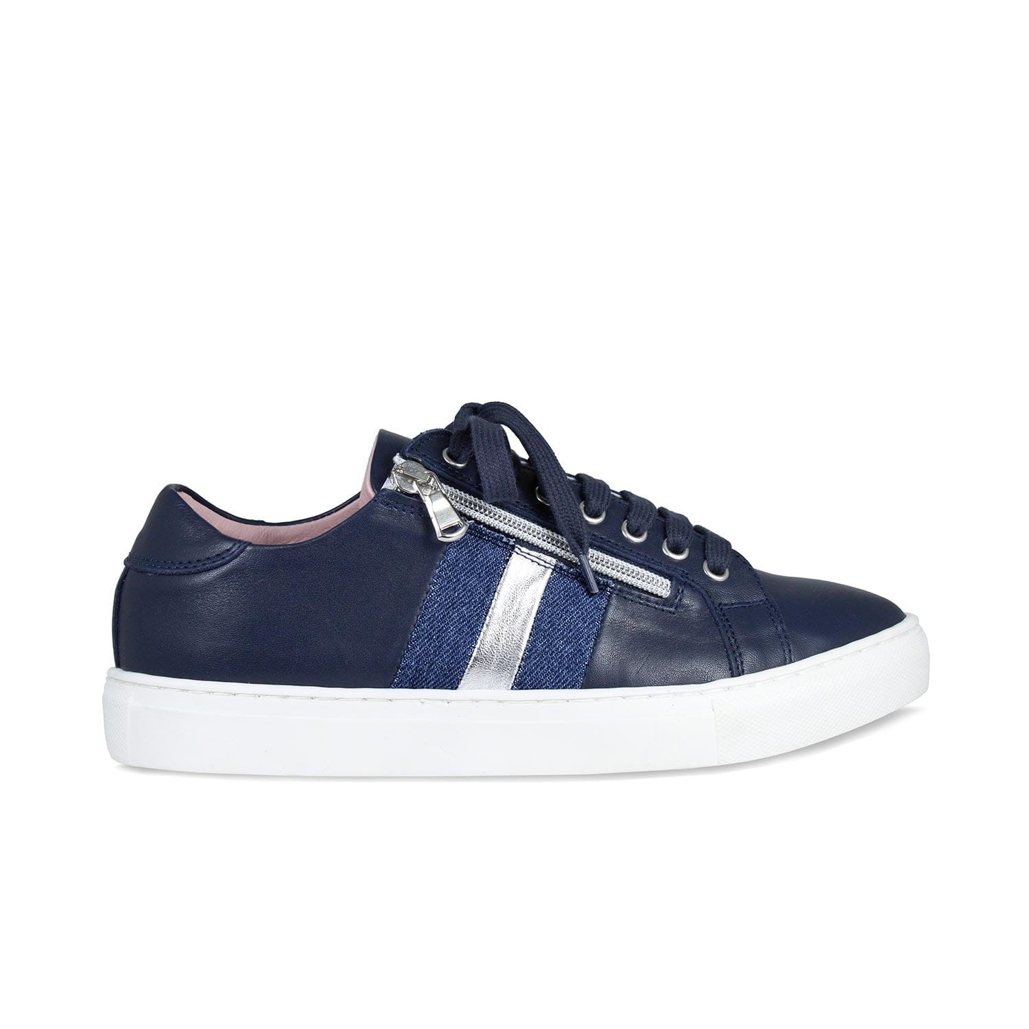 Shoes Sprint: Navy Leather & Denim Sole Bliss USA