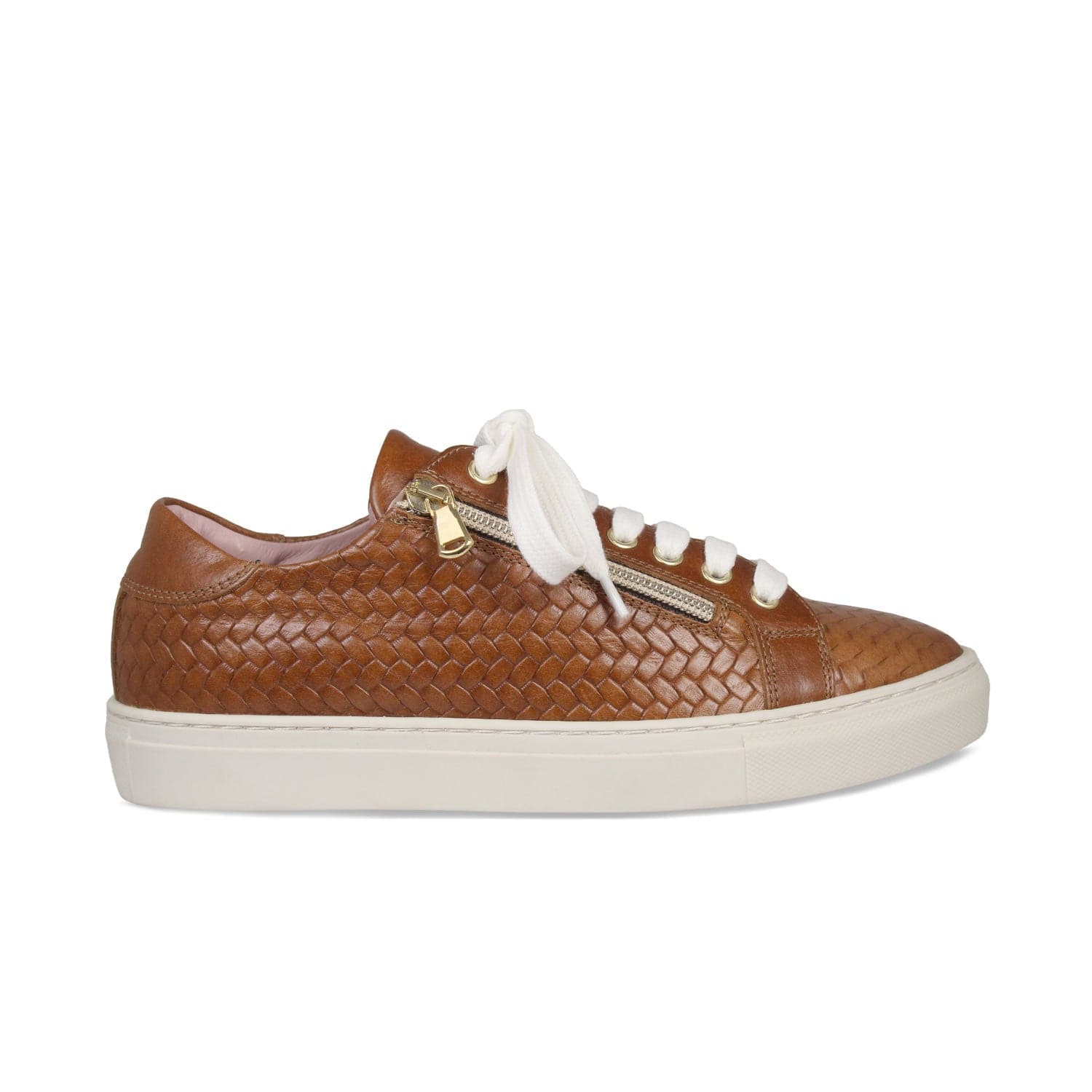 Shoes Sprint: Tan Weave Leather Sole Bliss USA