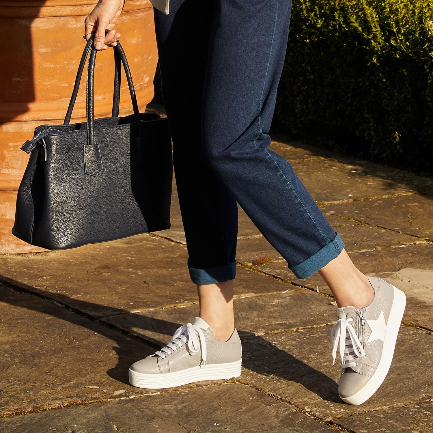 Shoes Star: Pale Taupe Leather Sole Bliss USA