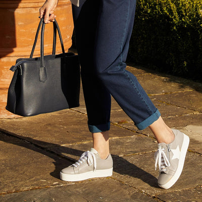 Shoes Star: Pale Taupe Leather Sole Bliss USA