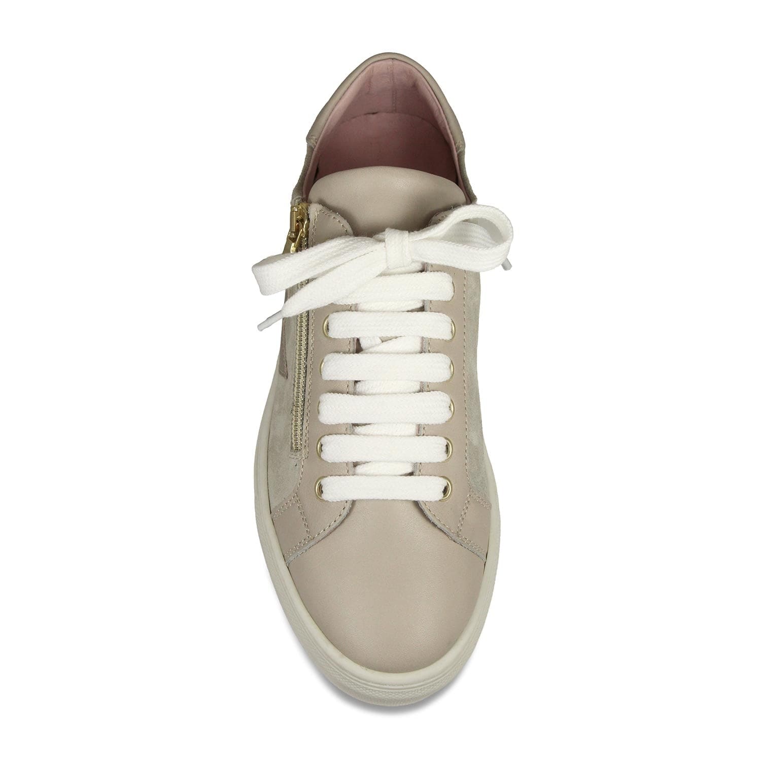Shoes Starlight: Pale Taupe Leather & Suede Sole Bliss USA