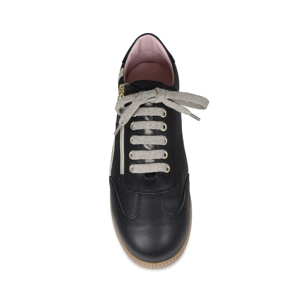 Shoes Swirl: Black Leather Sole Bliss USA