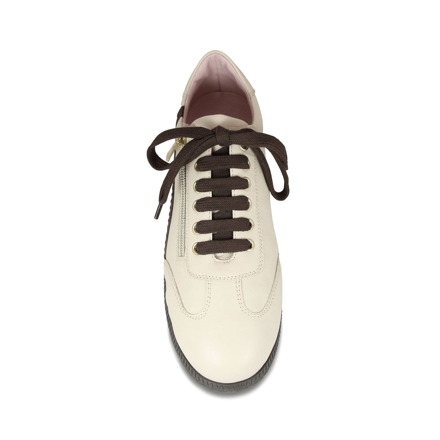 Shoes Swirl: Cream & Brown Leather Sole Bliss USA