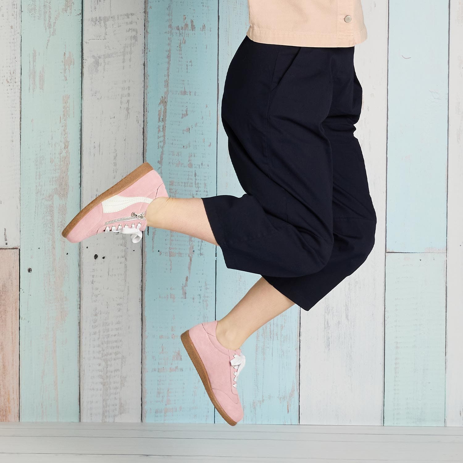 Shoes Swirl: Pale Pink Suede Sole Bliss USA