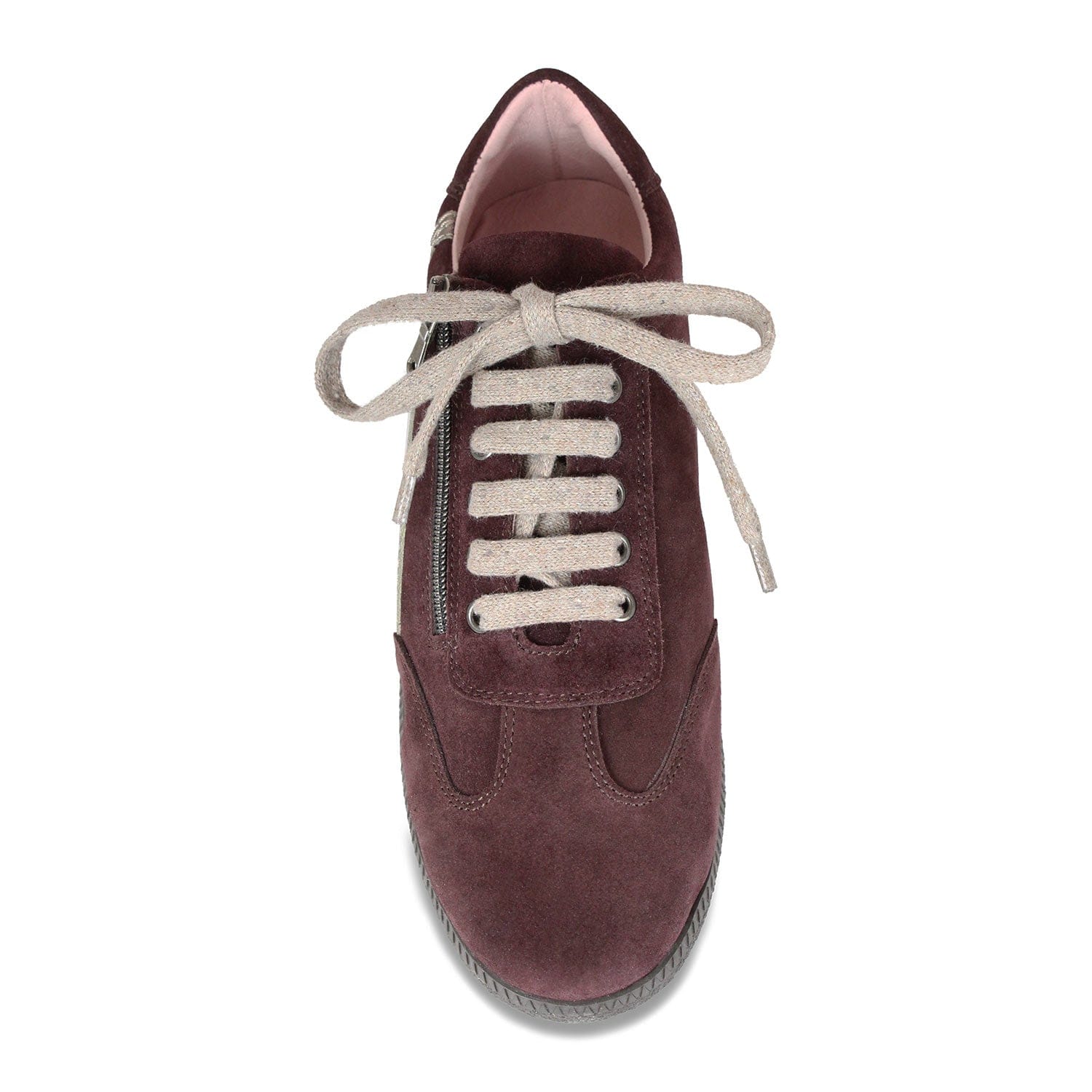 Shoes Swirl: Plum Suede Sole Bliss USA
