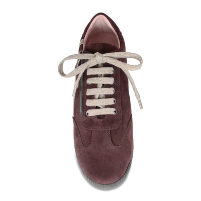 Shoes Swirl: Plum Suede Sole Bliss USA