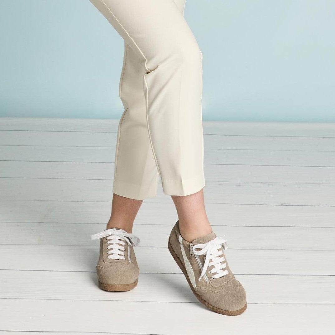 Shoes Swirl: Taupe Suede Sole Bliss USA