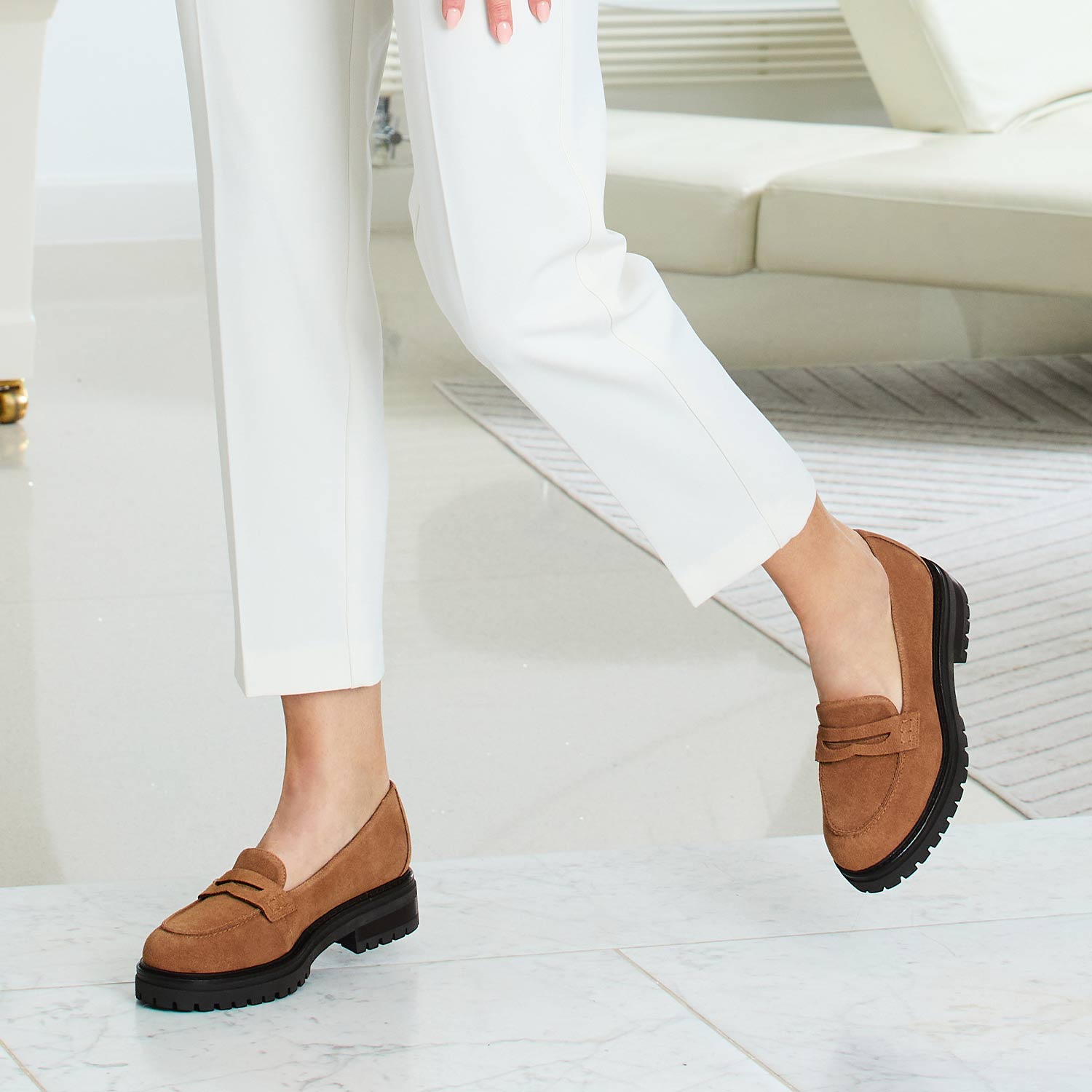 Shoes Talent: Tan Suede Sole Bliss USA