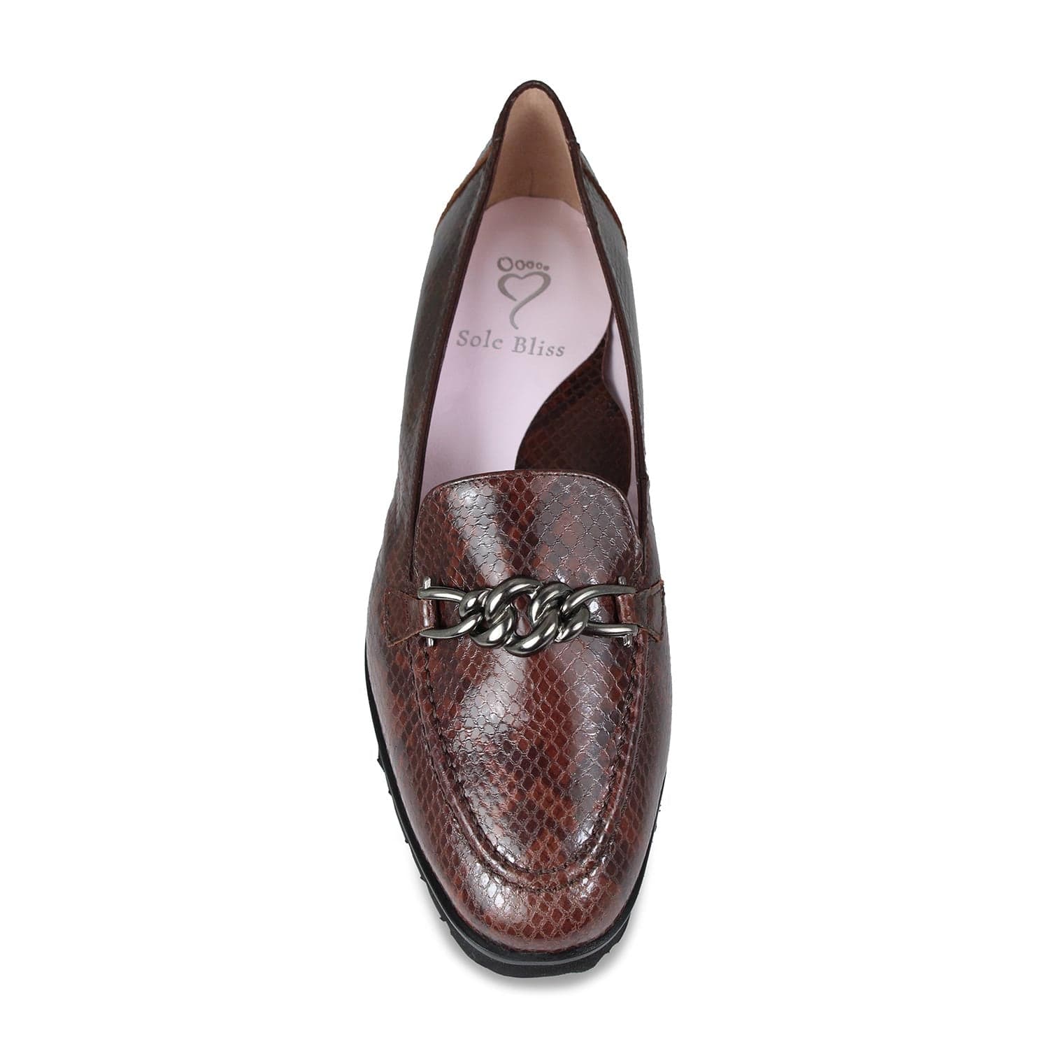 Shoes Tamara: Brown Snake Print Leather Sole Bliss USA