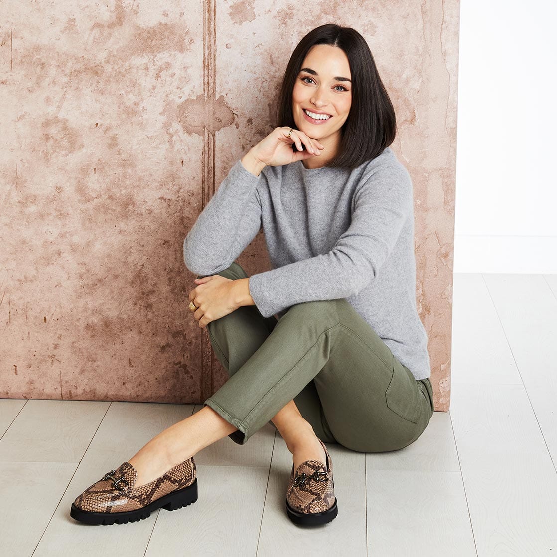 Shoes Terri: Natural Snake Print Leather Sole Bliss USA