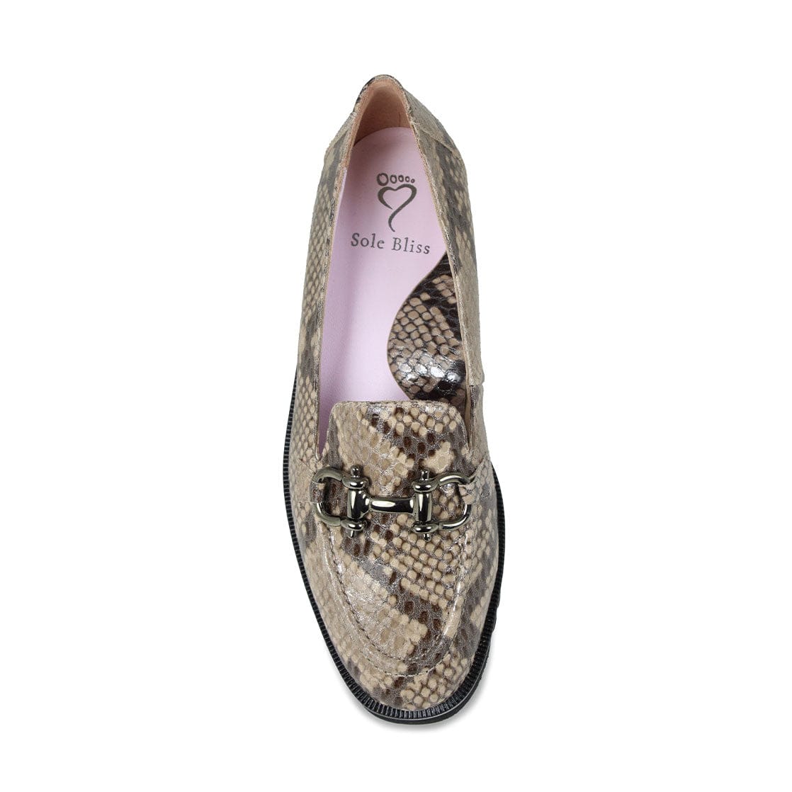 Shoes Terri: Natural Snake Print Leather Sole Bliss USA