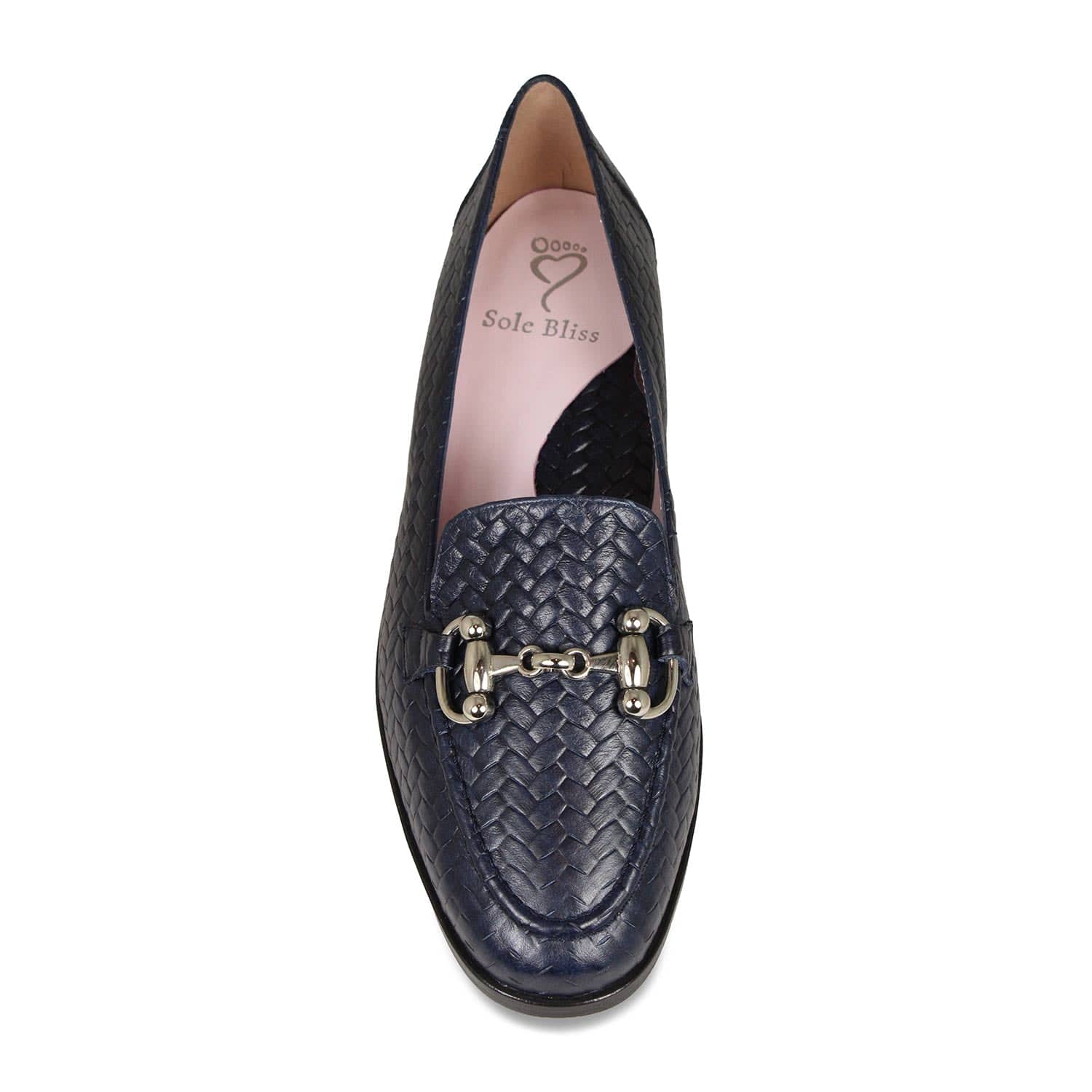 Shoes Triumph: Navy Weave Leather Sole Bliss USA