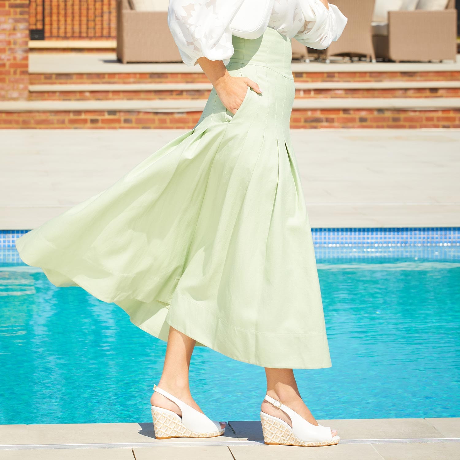 Shoes Winnie: White Leather & Raffia Sole Bliss USA