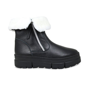 Boots Wonder: Black Leather & Shearling Sole Bliss USA