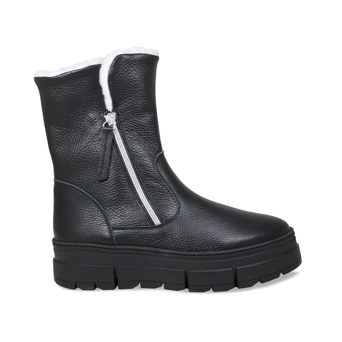 Boots Wonder: Black Leather & Shearling Sole Bliss USA