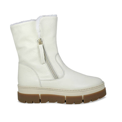 Boots Wonder: Cream Leather & Shearling Sole Bliss USA
