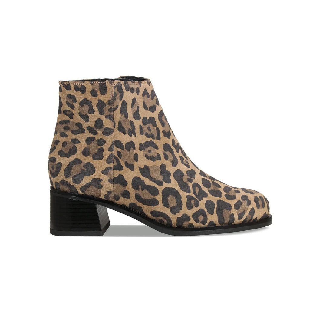 Zen: Luxe Leopard Suede - Heeled Ankle Boots For Bunions | Sole