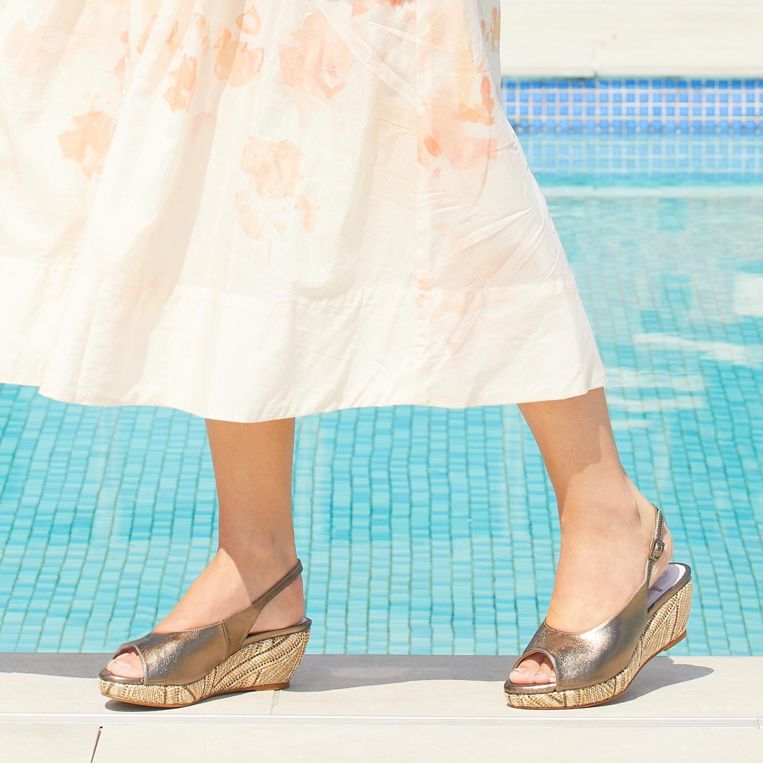 Shoes Zoey: Bronze Leather Sole Bliss USA