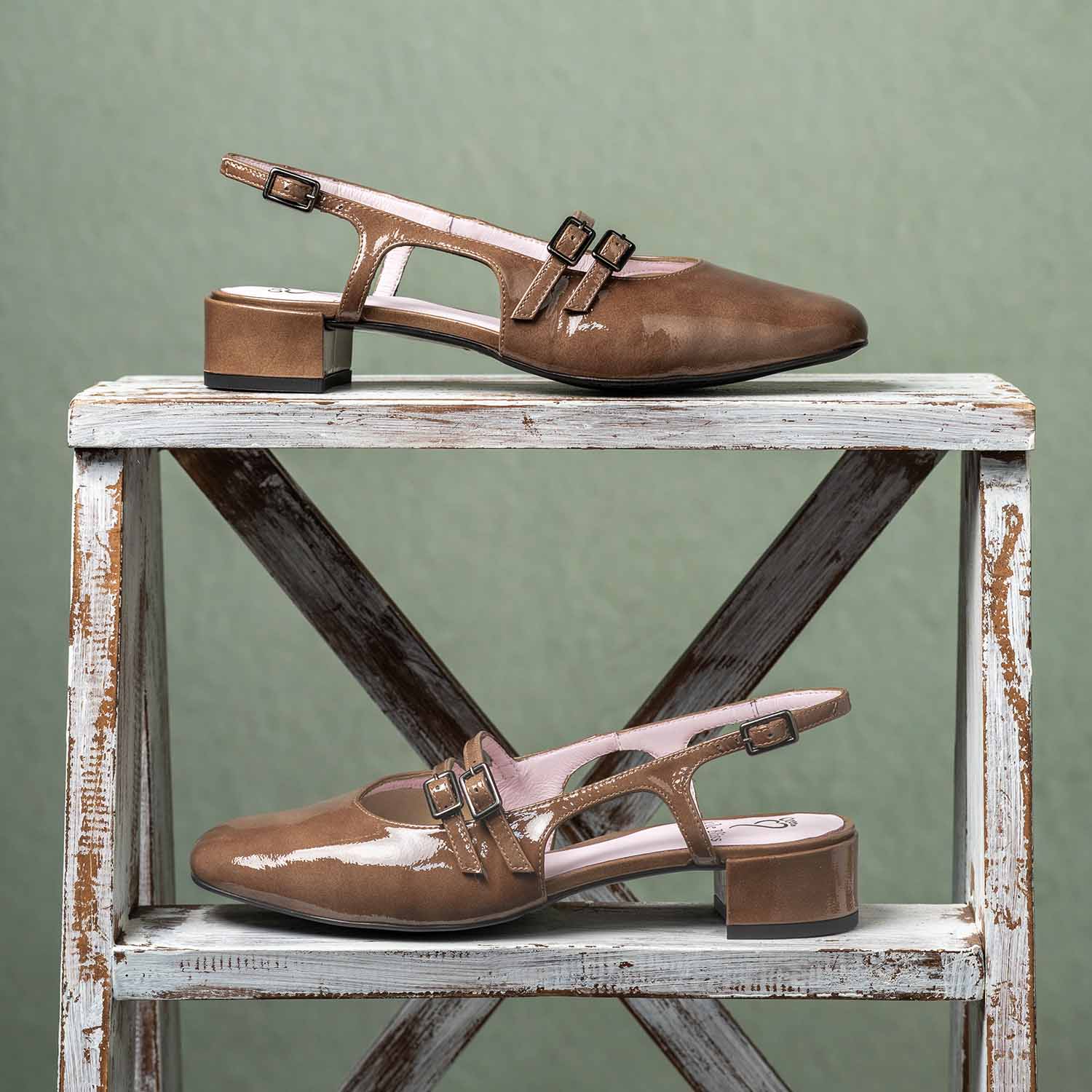 Shoes Opera: Mocha Patent Leather Sole Bliss USA
