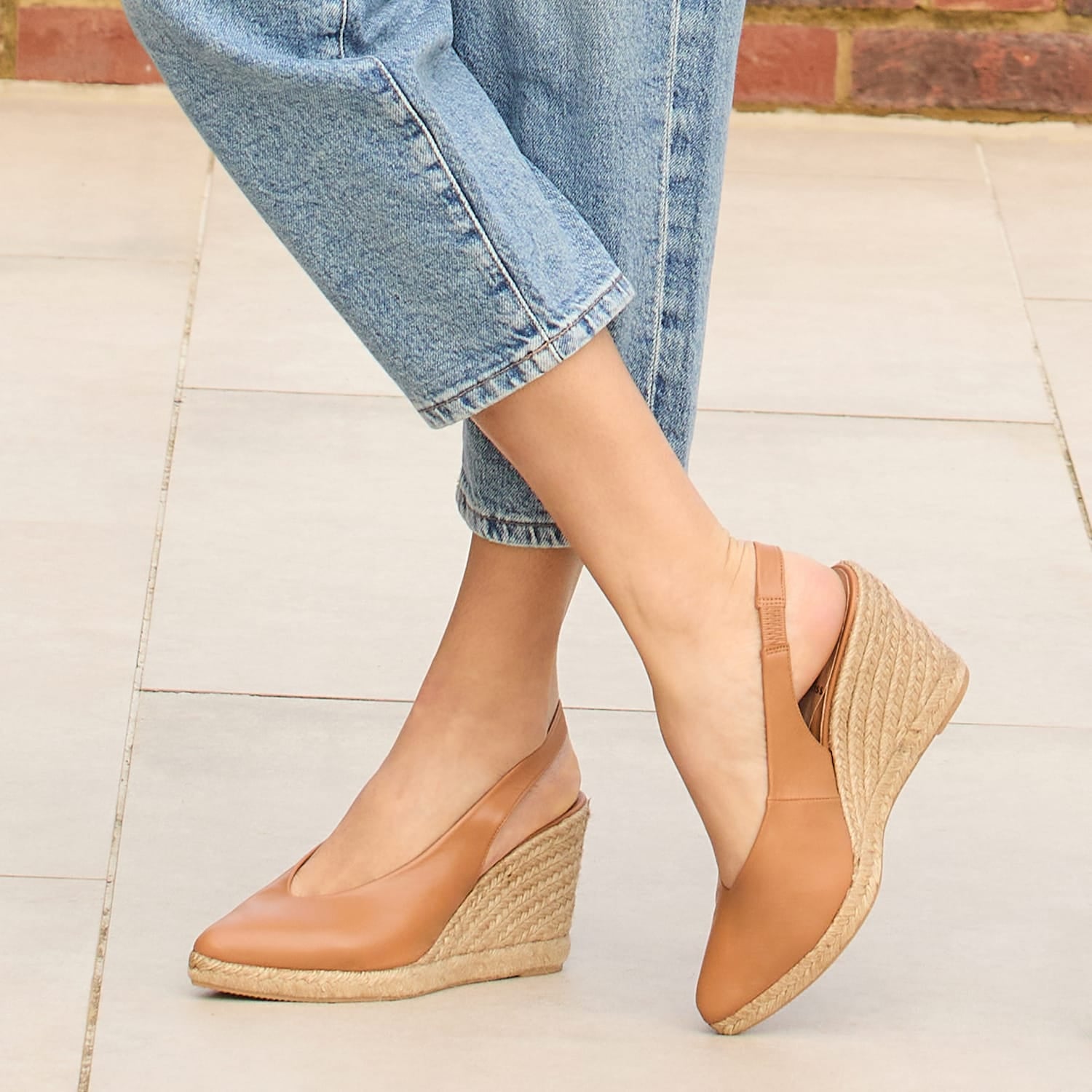 Shoes Java: Tan Leather Sole Bliss USA