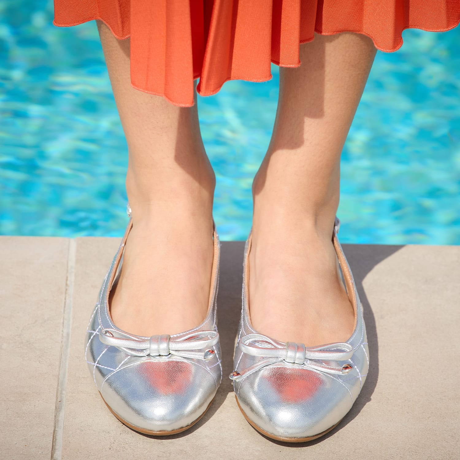 Shoes Ritz: Silver Quilted Leather Sole Bliss USA