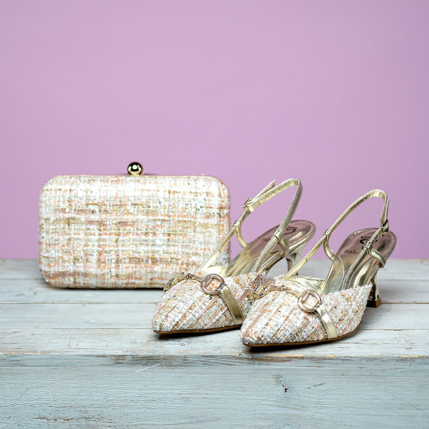 Shoes Addison: Metallic Tweed & Leather Sole Bliss USA