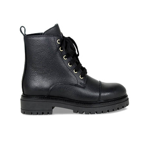 Boots Tread Black Leather Sole Bliss USA