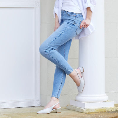 Shoes Verity: Pale Gray Leather Sole Bliss USA