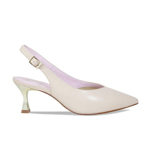 Shoes Audrey: Cream Leather Sole Bliss USA