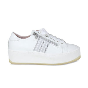 Shoes Disco: White Leather & Silver Sole Bliss USA