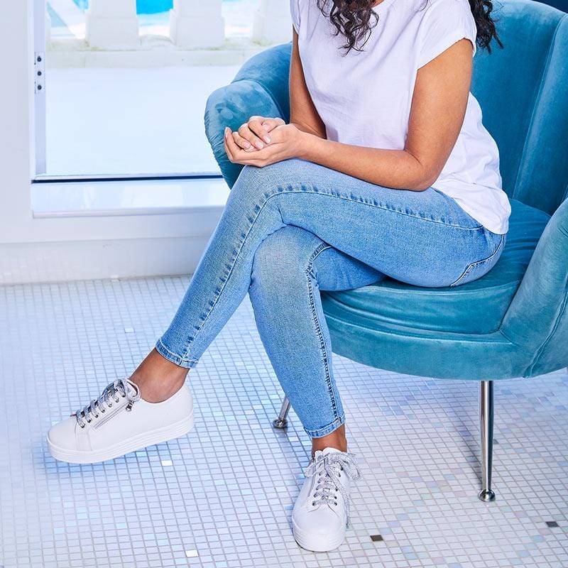 Shoes Hero: White Leather Sole Bliss USA