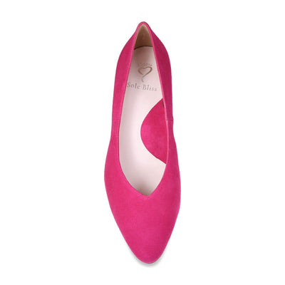 Shoes Ingrid: Fuchsia Suede Sole Bliss USA