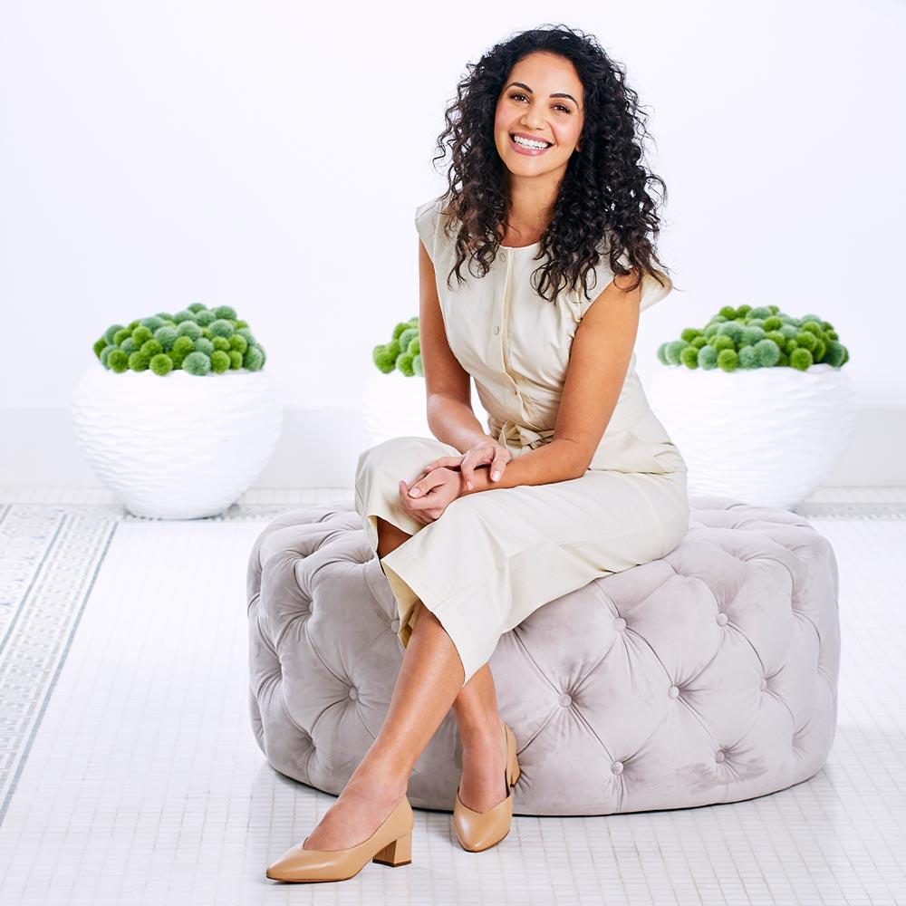 Shoes Ingrid: Sand Leather Sole Bliss USA