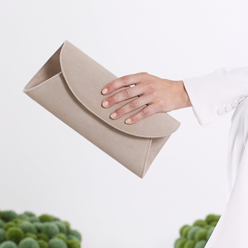 Bags Jenna: Pale Taupe Suede Sole Bliss USA