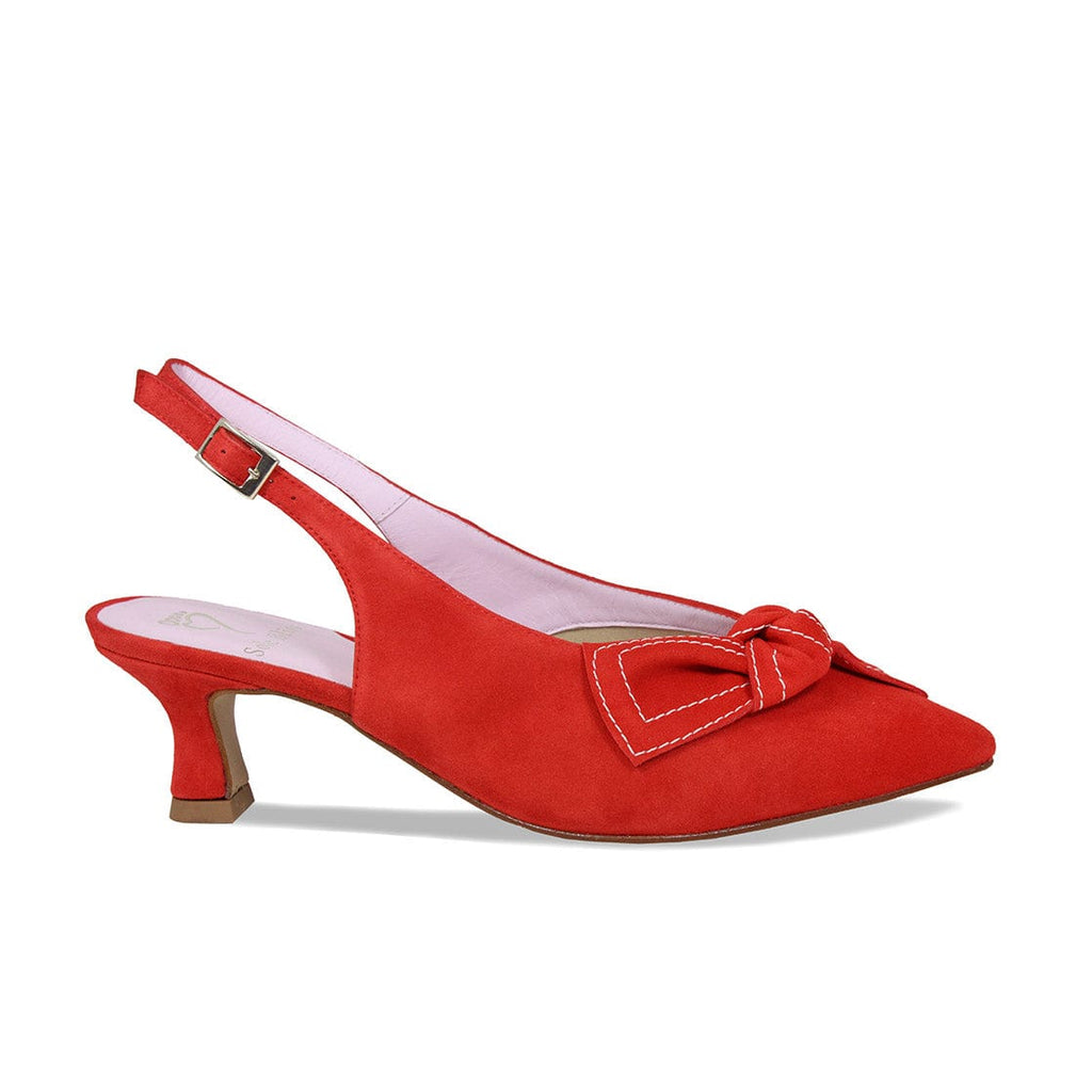 Wide fit hotsell red kitten heels