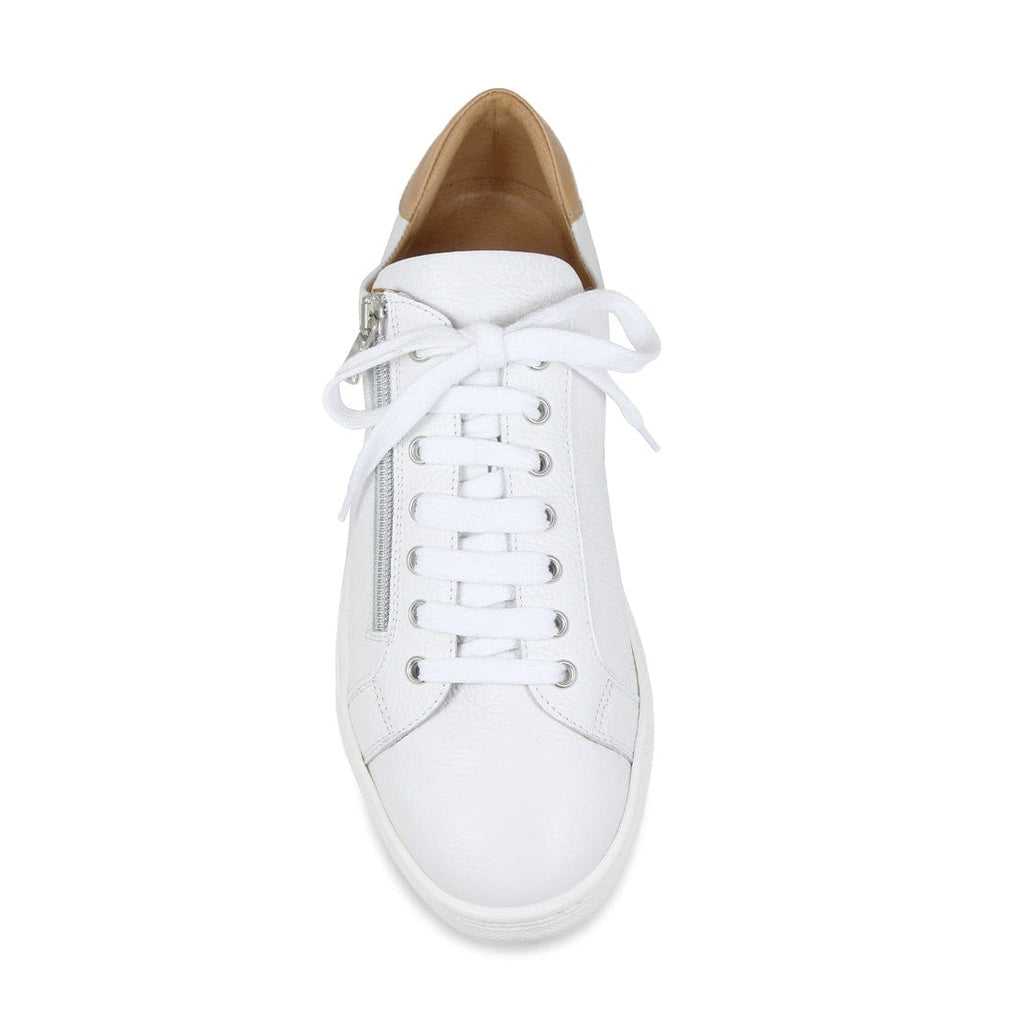 Stride: White Leather - Men's Sneakers for Pain | Sole Sole USA