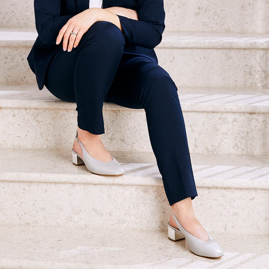 Shoes Verity: Pale Gray Leather Sole Bliss USA