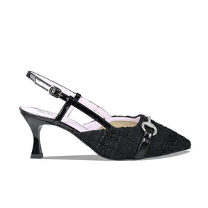 Shoes Addison: Black Tweed & Patent Sole Bliss USA