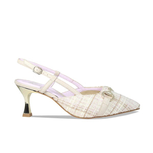 Shoes Addison: Cream Tweed & Leather Sole Bliss USA