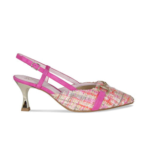 Shoes Addison: Pink Tweed & Suede Sole Bliss USA
