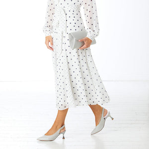 Shoes Audrey: Pale Gray Leather Sole Bliss USA