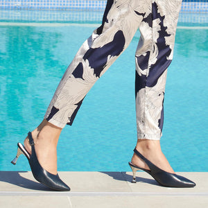 Shoes Audrey: Navy Leather Sole Bliss USA